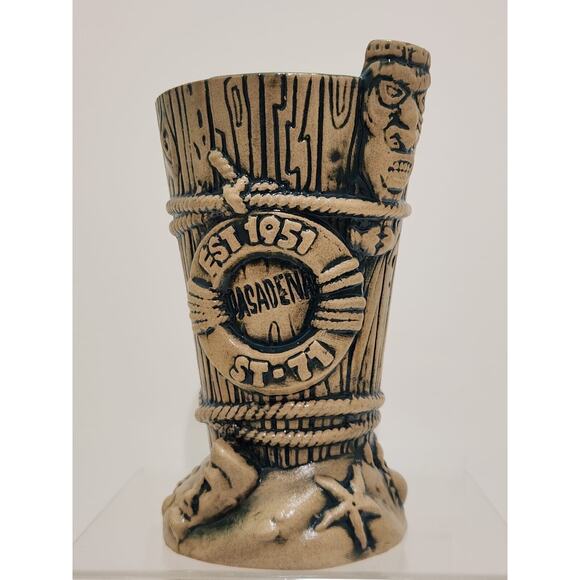 New Rare EL CARIBE Bar Pasadena Tiki Mug Mermaid Sea Crab Skull By TIKI FARM - Picture 4 of 13